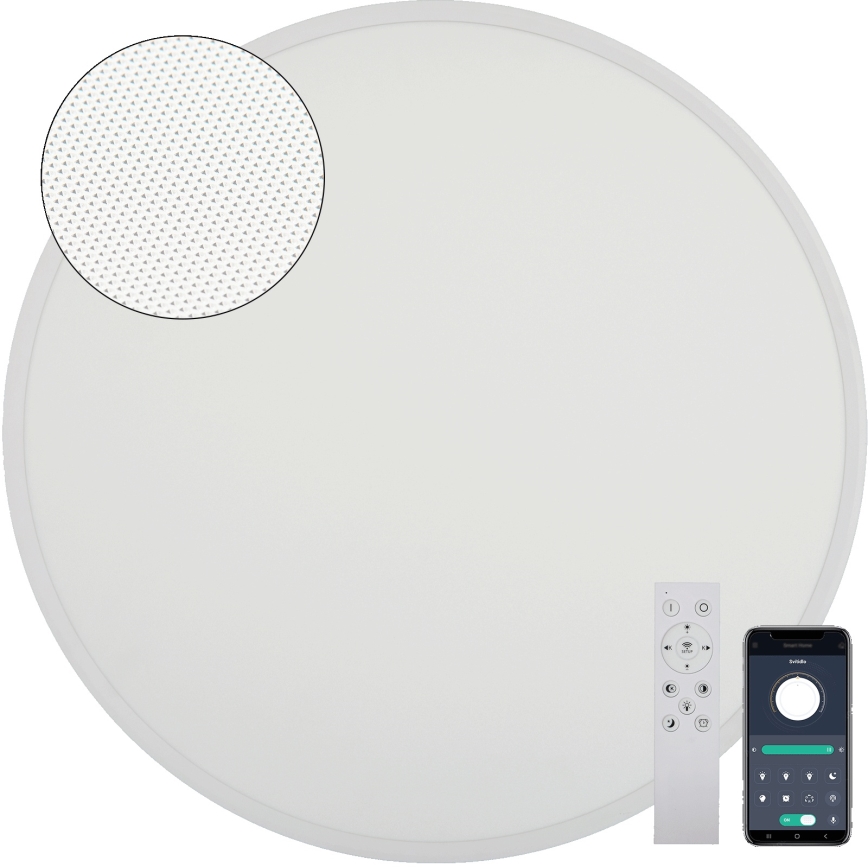 Fulgur s-43058 - NOMY LED Dimmable ceiling light LED/50W/230V 3000-6500K Ø 60 cm UGR19 IP40 Wi-Fi white + remote control
