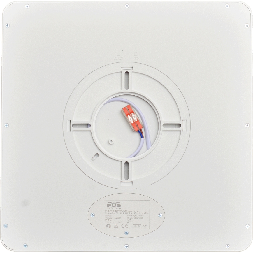 Fulgur s-43102 - NOMY LED Ceiling Light, 24W, 230V, Adjustable CCT (3000/4000/6500K), IP40, 30x30 cm, White
