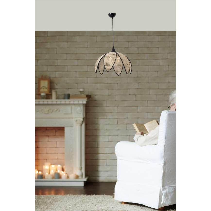 FUME Pendant Light 1xE27/40W/230V, 40 cm, Black/Beige
