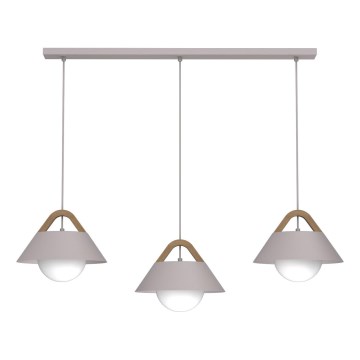 FUNDA cable-hung chandelier 3xE27/15W/230V, cream