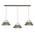 FUNDA cable-hung pendant light 3xE27/15W/230V, bronze finish