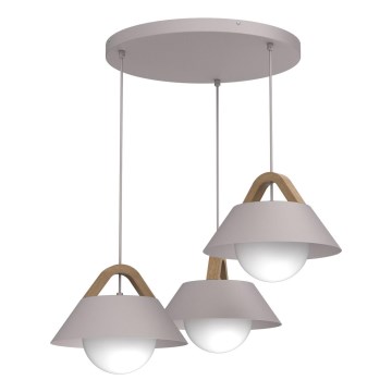 FUNDA Cable-hung Pendant Light 3xE27/15W/230V Cream