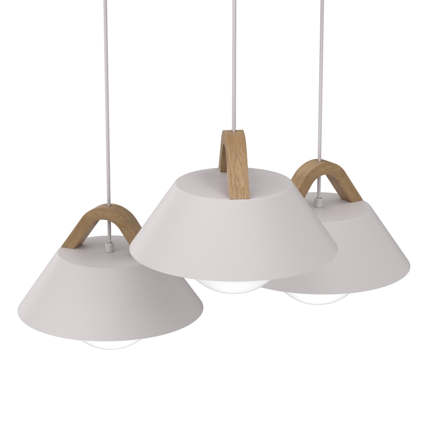 FUNDA Cable-hung Pendant Light 3xE27/15W/230V Cream
