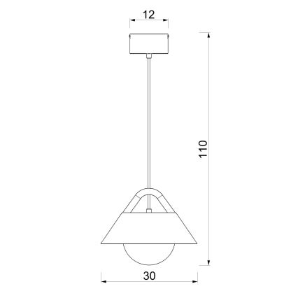 FUNDA Cable-Mounted Pendant Light 1xE27/15W/230V, Brown