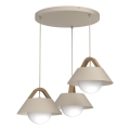 FUNDA Cable Pendant Light 3xE27/15W/230V Beige