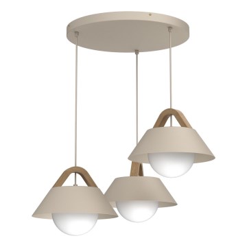 FUNDA Cable Pendant Light 3xE27/15W/230V Beige