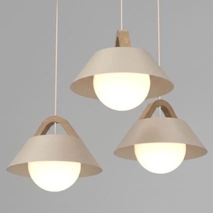 FUNDA Cable Pendant Light 3xE27/15W/230V Beige