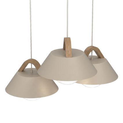 FUNDA Cable Pendant Light 3xE27/15W/230V Beige