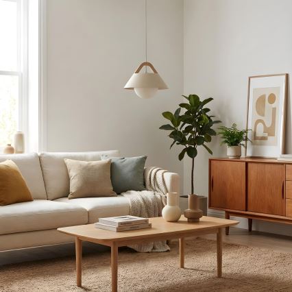 FUNDA Cord Pendant Light 1xE27/15W/230V Beige