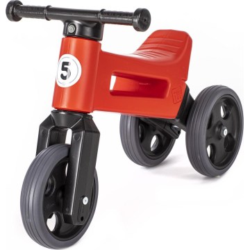 Funny Wheels - 2-in-1 RIDER SPORT balance bike, red/black