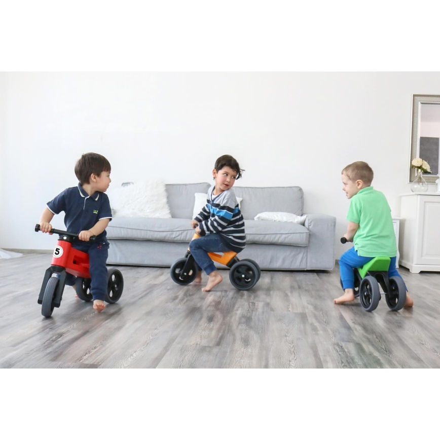 Funny Wheels - 2-in-1 RIDER SPORT balance bike, red/black