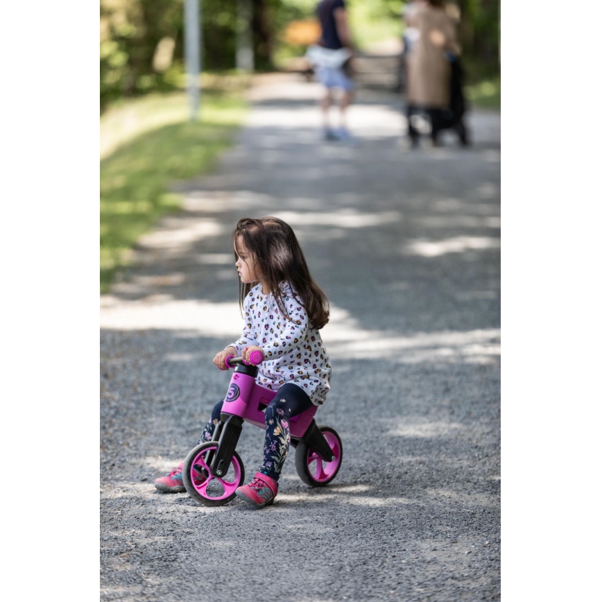 Funny Wheels - 2-in-1 RIDER SUPER SPORT ride-on, pink/black