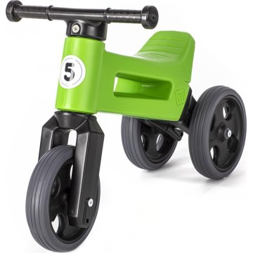 Funny Wheels - RIDER SPORT 2-in-1 Balance Bike, Green/Black