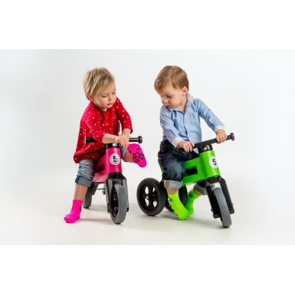 Funny Wheels - RIDER SPORT 2-in-1 Balance Bike, Green/Black