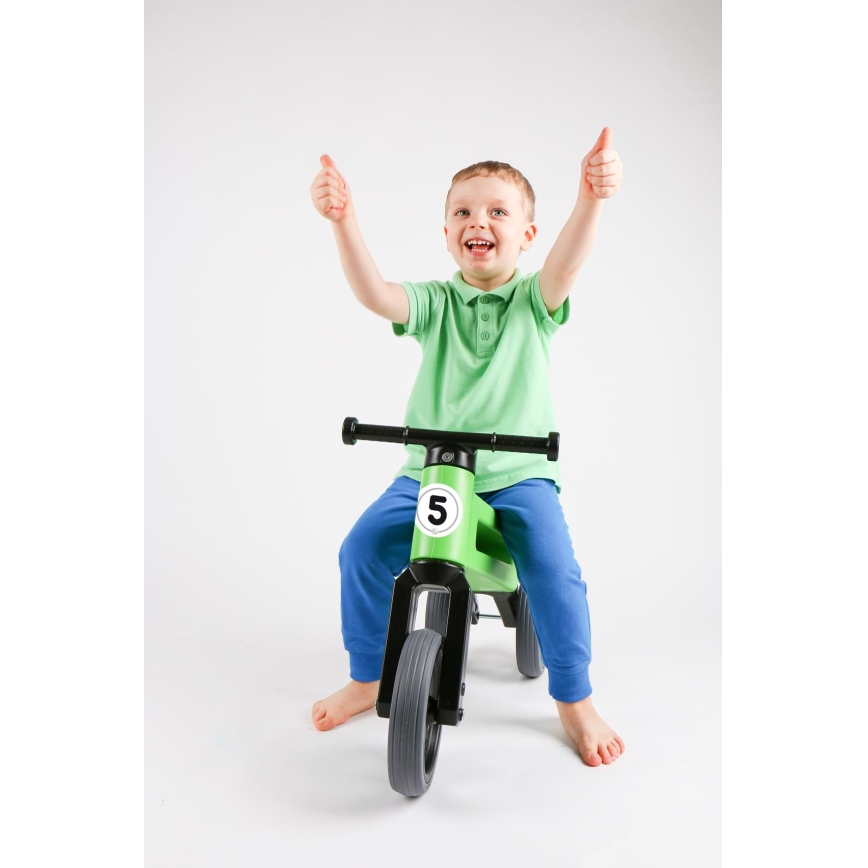 Funny Wheels - RIDER SPORT 2-in-1 Balance Bike, Green/Black