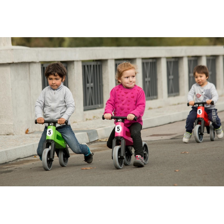 Funny Wheels - RIDER SPORT 2-in-1 balance bike, pink/black
