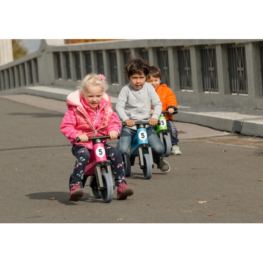 Funny Wheels - RIDER SPORT 2-in-1 balance bike, pink/black