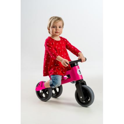 Funny Wheels - RIDER SPORT 2-in-1 balance bike, pink/black