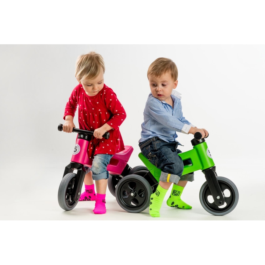 Funny Wheels - RIDER SPORT 2-in-1 balance bike, pink/black
