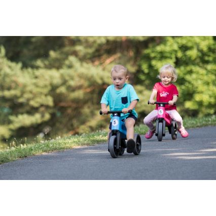 Funny Wheels - RIDER SPORT 2-in-1 Ride-On/Balance Bike, Blue/Black