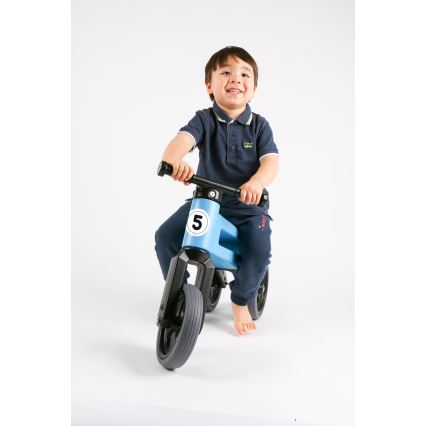 Funny Wheels - RIDER SPORT 2-in-1 Ride-On/Balance Bike, Blue/Black