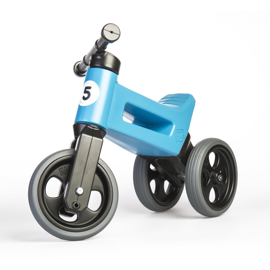 Funny Wheels - RIDER SPORT 2-in-1 Ride-On/Balance Bike, Blue/Black