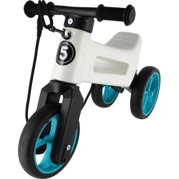 Funny Wheels - RIDER SUPER SPORT 2-in-1 Ride-On/Balance Bike White/Black/Blue