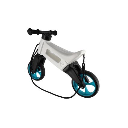 Funny Wheels - RIDER SUPER SPORT 2-in-1 Ride-On/Balance Bike White/Black/Blue