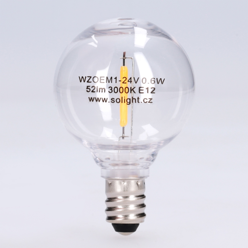 G40 LED Bulb E12/0,6W/24V 3000K - Brilagi