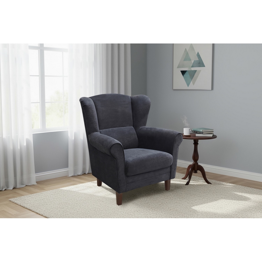 GALA Anthracite Wingback Armchair