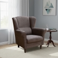 GALA Dark Brown Wingback Armchair