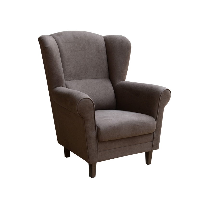 GALA Dark Brown Wingback Armchair