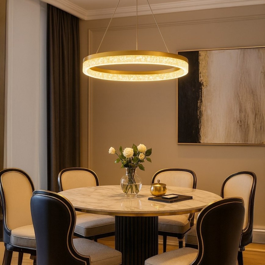 GALA LED Cable Pendant Light, 25 W, 230 V, Ø 50 cm, Gold