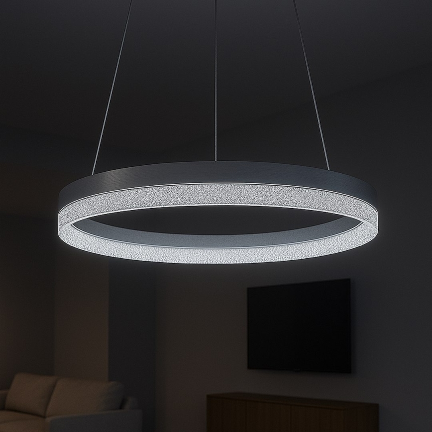 GALA LED cable pendant light LED/25W/230V Ø 50 cm Silver