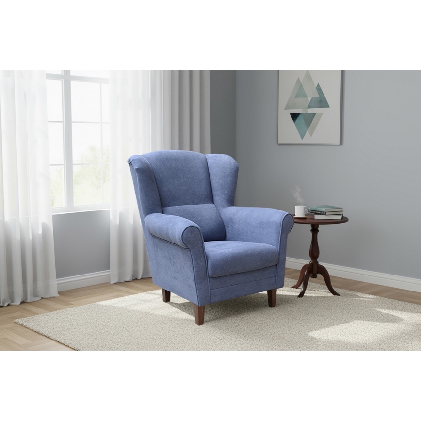 GALA Wingback Armchair, Blue