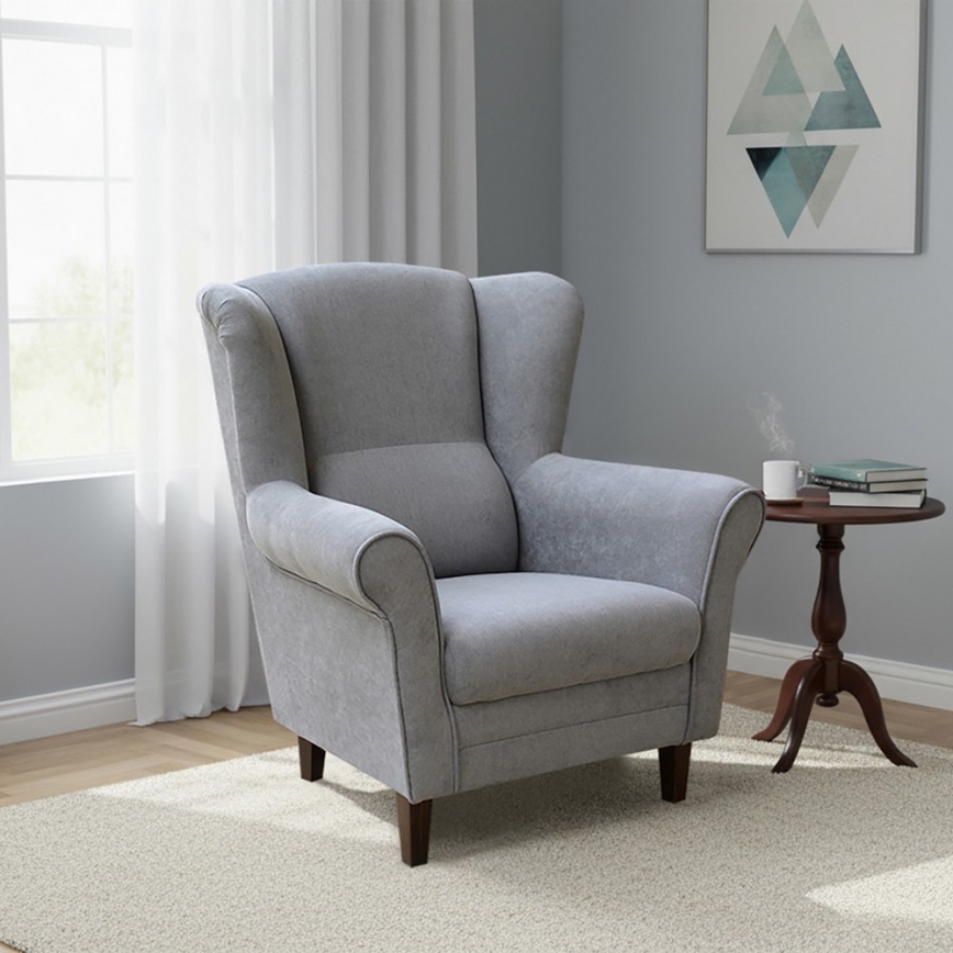 GALA Wingback Armchair, Gray