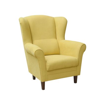 GALA Wingback Armchair in Yellow