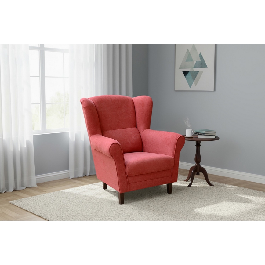 GALA Wingback Armchair, Red