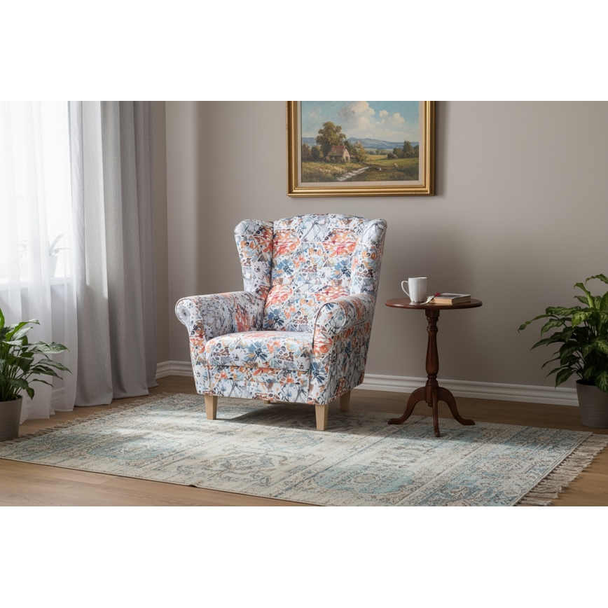 GALA Wingback Armchair – Vibrant Multicolored