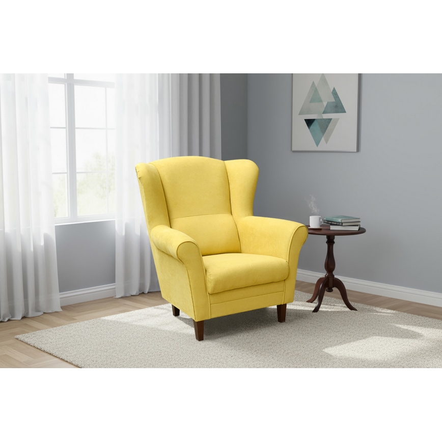 GALA Wingback Armchair, Yellow
