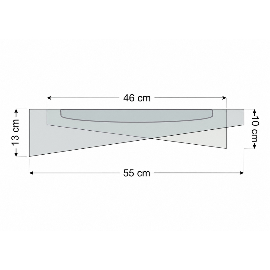 GALAXY MODERN LED Ceiling Light, 24W/230V, Ø 55 cm, gray/white