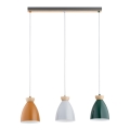 GALIA Cable-Hung Pendant Light 3xE27/15W/230V, Multicolored