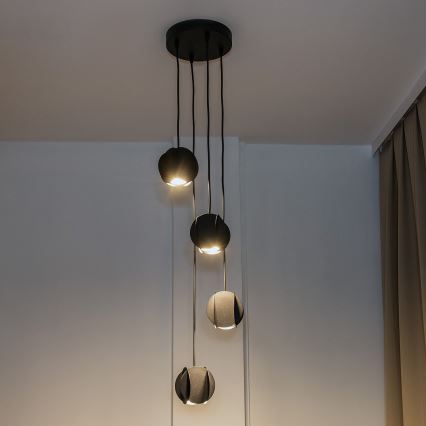 GAMBIT cable pendant light 4xGU10/10W/230V black