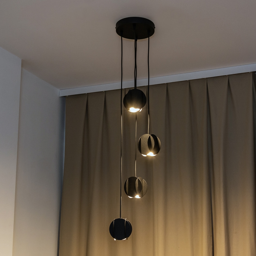 GAMBIT cable pendant light 4xGU10/10W/230V black