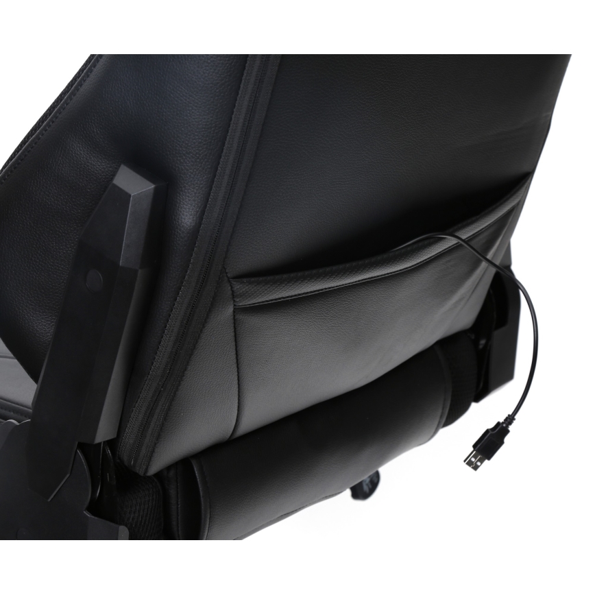 Gaming chair VARR Lux with LED RGB backlight + remote control black