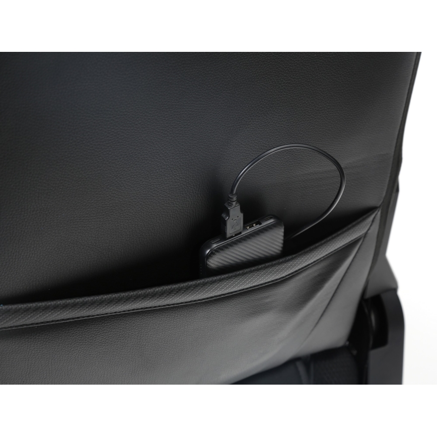 Gaming chair VARR Lux with LED RGB backlight + remote control black