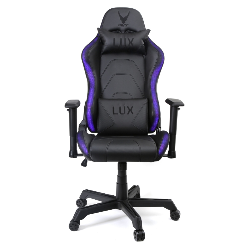 Gaming chair VARR Lux with LED RGB backlight + remote control black