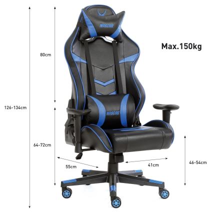 Gaming chair VARR Nascar black/blue