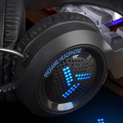Gaming LED RGB headphones VARR with microphone 3.5