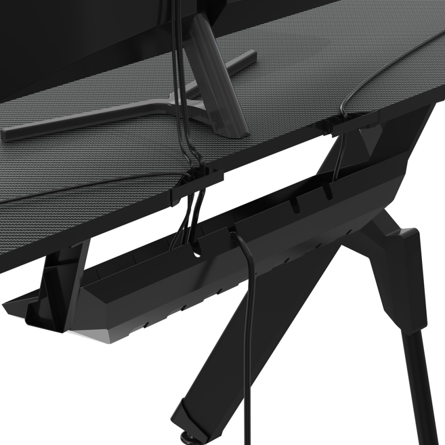 Gaming table FALCON with LED RGB backlight 116x60 cm black